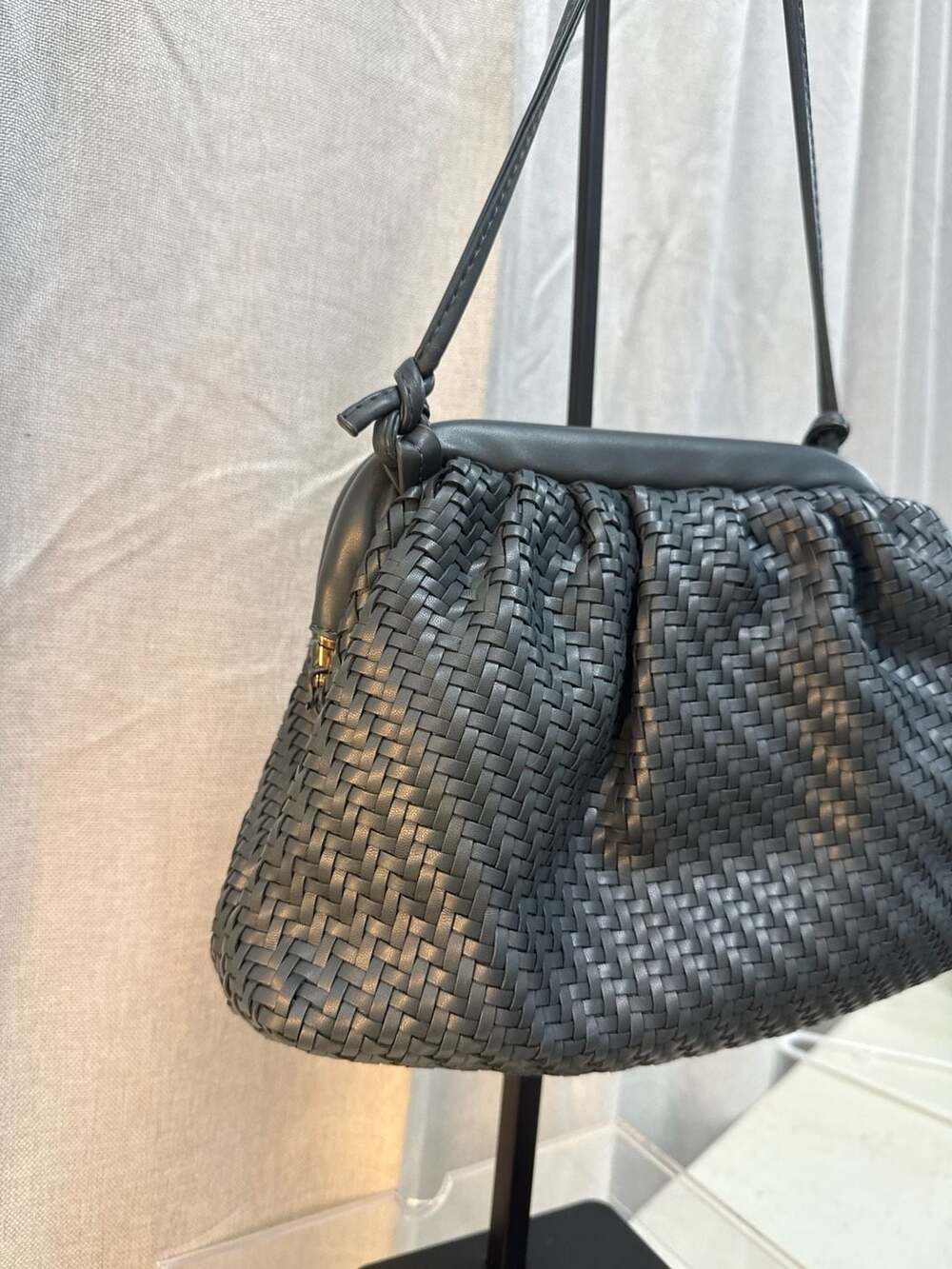 Anthropologie Vegan Leather Woven Bag Clutch - Picture 3 of 6